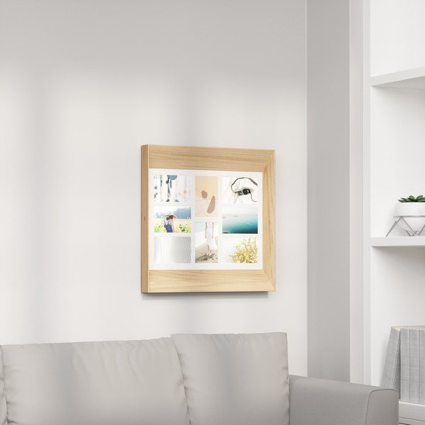 Drevený rámček na stenu v prírodnej farbe 50x50 cm Lookout – Umbra-image-3