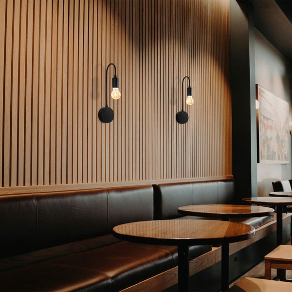 Čierne nástenné svietidlo Baston – Opviq lights-image-1