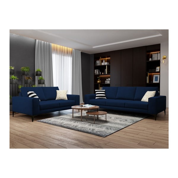 Tmavomodrá pohovka Cosmopolitan Design Lugano, 239 cm-image-4