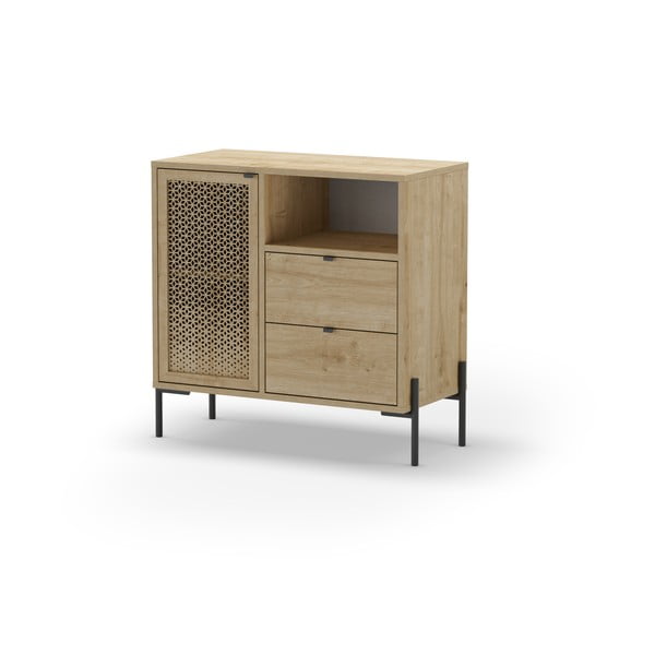 Skrinka v dekore duba v prírodnej farbe 80x80 cm Inca – Marckeric-image-3