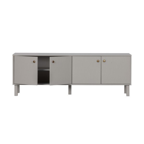 Svetlosivý TV stolík z borovicového dreva 160x56 cm Madu – WOOOD-image-3