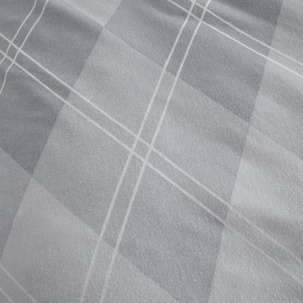 Sivé obliečky na jednolôžko 135x200 cm Argyle - Catherine Lansfield-image-4