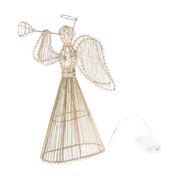 Svetelná dekorácia na baterky v zlatej farbe Angel – Dakls