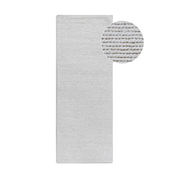 Biely ručne tkaný vlnený behúň 80x200 cm Francois – Villeroy&Boch