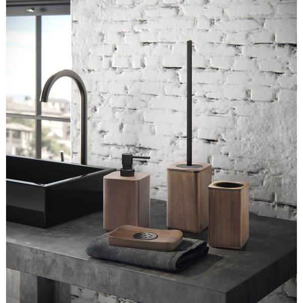 Hnedá nádobka na mydlo Gedy Dafne – Sapho-image-1