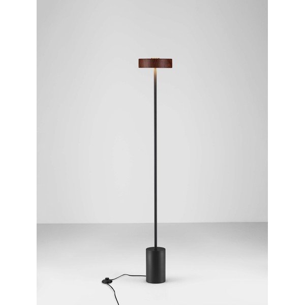 Čierna/v tmavo prírodnej farbe kovová LED stojacia lampa (výška  135 cm) Thea – Nova Luce-image-4