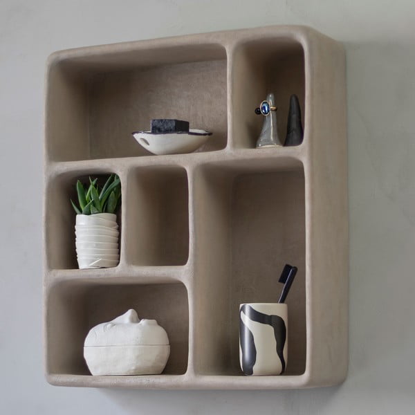 Svetlosivá poschodová polica v dekore kameňa Art Studio – Mette Ditmer Denmark-image-1