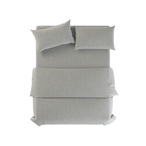 Sivozelené ľanové obliečky na jednolôžko 135x200 cm Stone – Native Natural