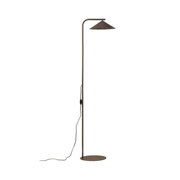 Hnedá kovová stojacia lampa (výška  160 cm) Nocte – Micadoni 