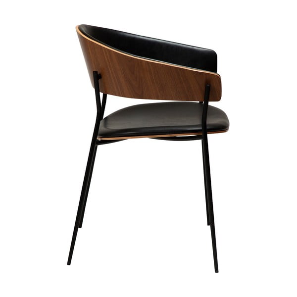 Čierne/tmavo prírodné jedálenské kreslo s podrúčkami Crib – DAN-FORM Denmark-image-3