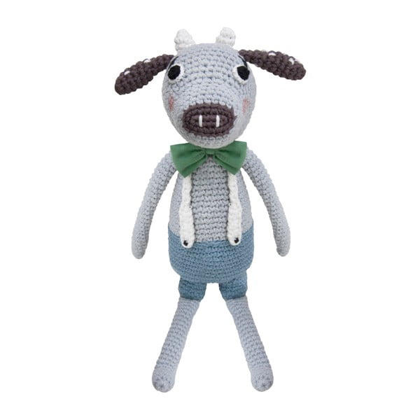 Pletená detská hračka Sebra Crochet Animal Cow Carl
