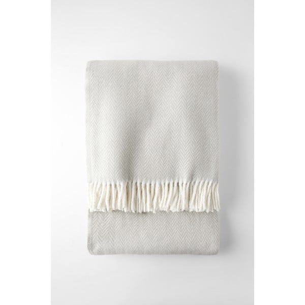 Svetlosivý pléd s podielom bavlny Euromant Skyline, 140 × 180 cm