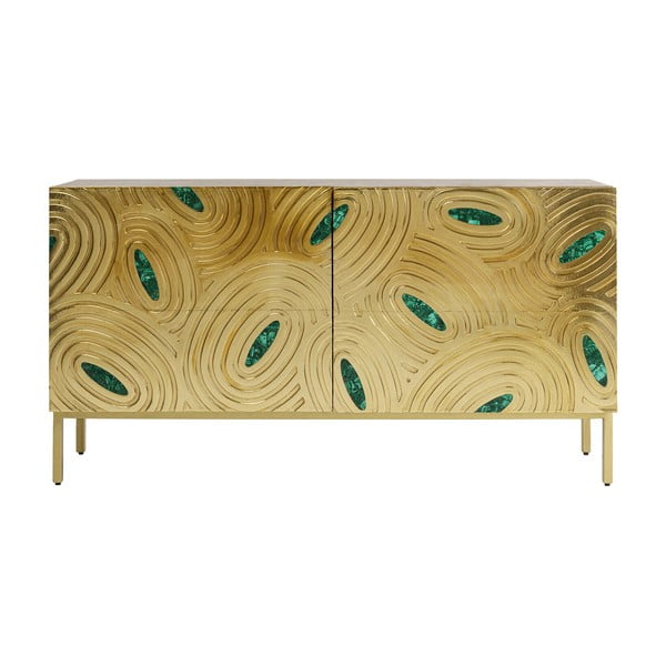 Nízka komoda z mangového dreva v zlatej farbe 150x80 cm Saragossa – Kare Design