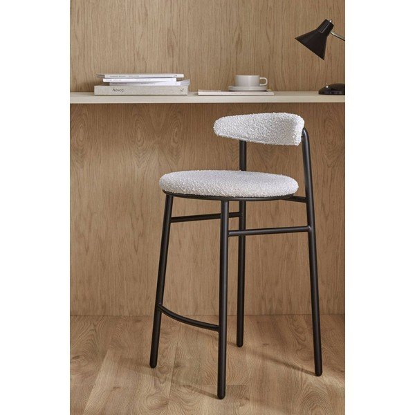 Krémovobiela čalúnená barová stolička (výška sedadla 67 cm) Bloggny – Ellos Home-image-1