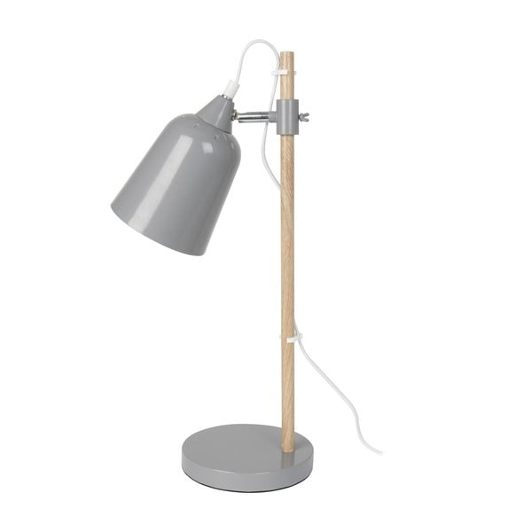 Sivá stolová lampa Leitmotiv Wood