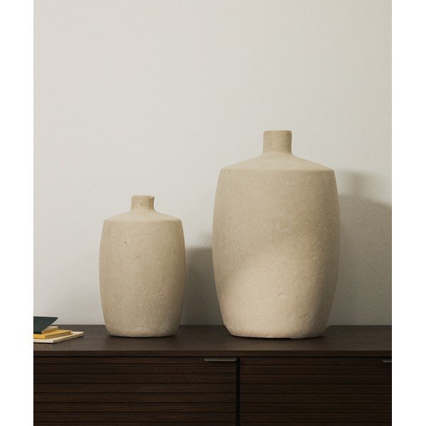 Krémovobiela váza z papiermaša (výška  26 cm) Mireni – Kave Home-image-1