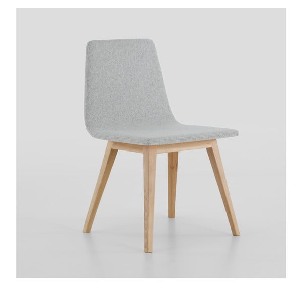Sivá čalúnená stolička z bukového dreva Ziru Contract Twone