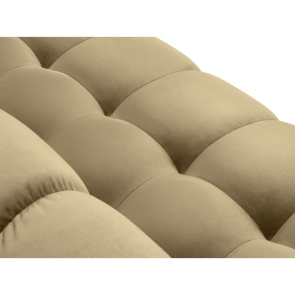 Béžová zamatová rohová pohovka Cosmopolitan Design Bali, ľavý roh-image-1