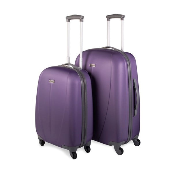 Sada 2 fialových cestovných kufrov na kolieskach Arsamar Wright
