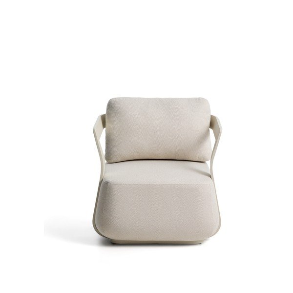Krémovobiele polstrované záhradné kreslo Tamaris – Kave Home-image-1