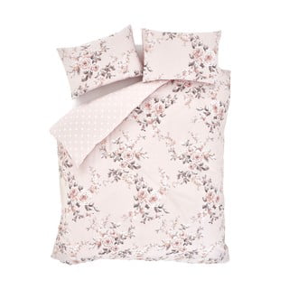 Ružové posteľné obliečky Catherine Lansfield Rosalia, 135 x 200 cm