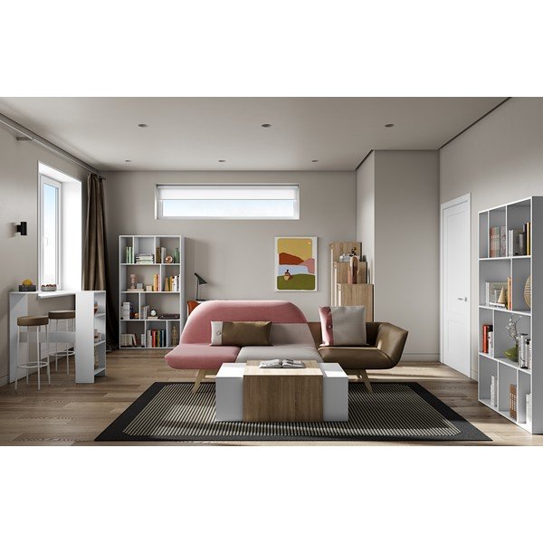 Biely barový stôl 94x40 cm Gavarnie - TemaHome -image-1