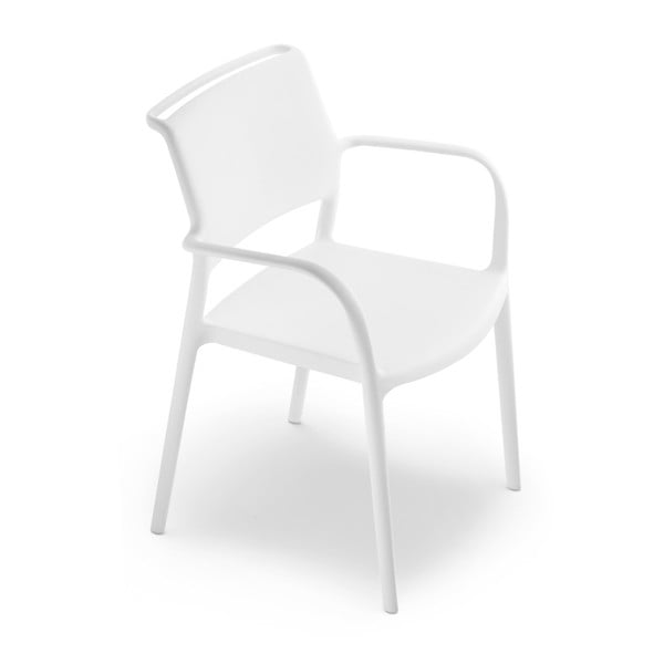 Biela stolička s opierkou Pedrali Ara