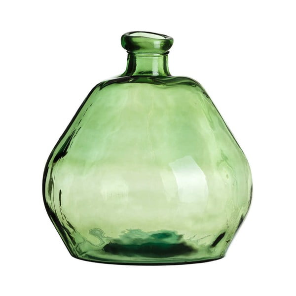 Zelená sklenená dekoratívna fľaša Tropicho,  výška 50 cm