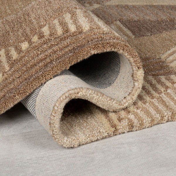 Hnedý ručne tkaný vlnený behúň 60x230 cm Moda Asher – Flair Rugs-image-2