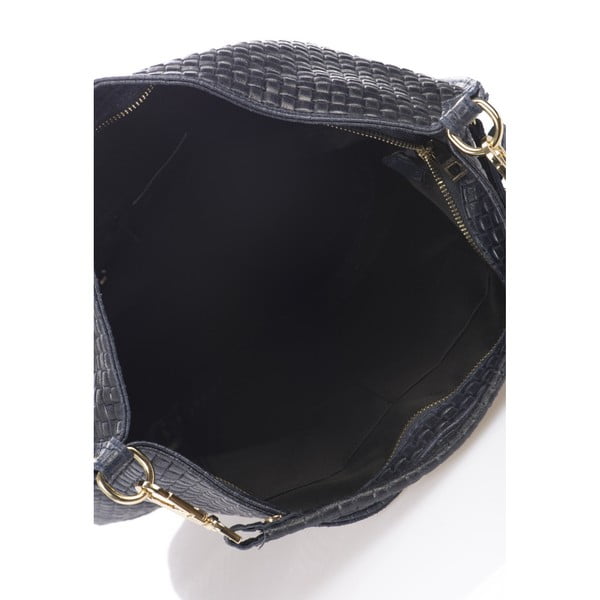 Tmavomodrá kožená kabelka Giorgio Costa Violina-image-3