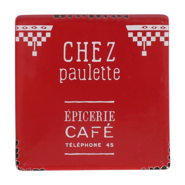 Sada 4 červených podložiek pod poháre Comptoir de Famille Paulette