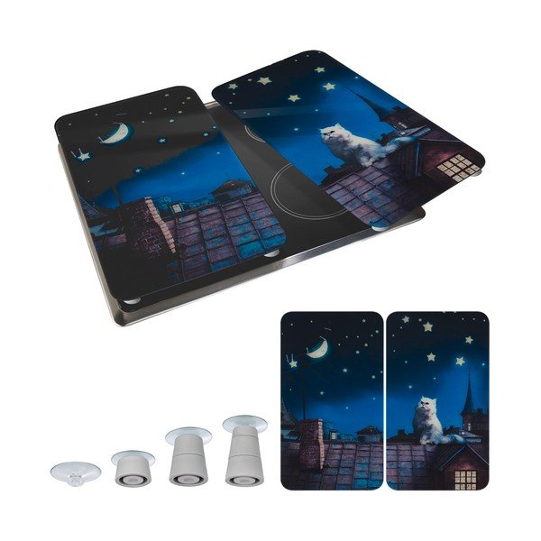 Kryty na sporák v súprave 2 ks z tvrdeného skla 30x52 cm - Maximex-image-2