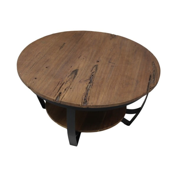 Konferenčný stolík s doskou z recyklovaného teakového dreva HSM Collection Susan, ⌀ 85 cm