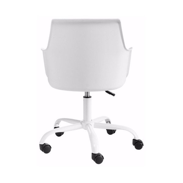 Biela nastaviteľná kancelárska stolička Støraa Leslie-image-2