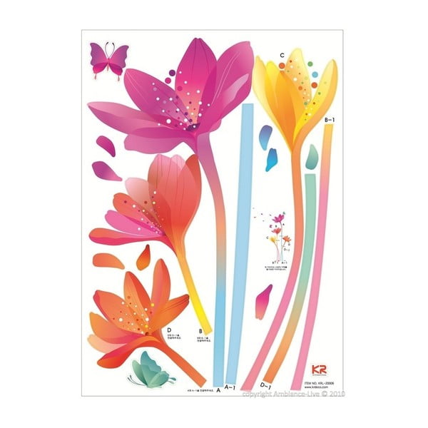 Sada samolepiek Ambiance Rainbow Flowers-image-2