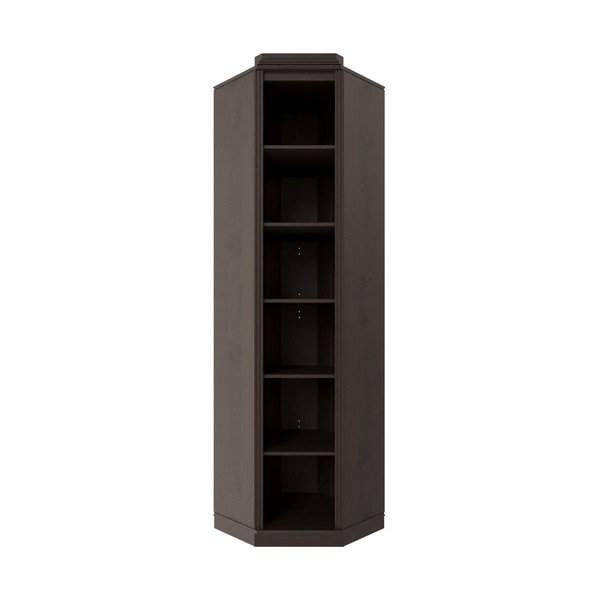 Tmavohnedá knižnica z borovicového dreva 85x219x56 cm Anita – Støraa