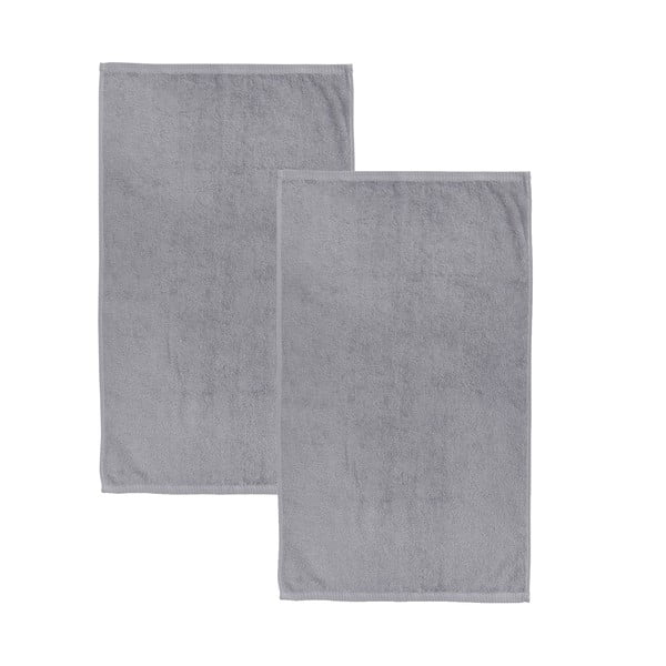 Sivé rýchloschnúce/froté bavlnené osušky v súprave 2 ks 90x140 cm Quick Dry – Catherine Lansfield