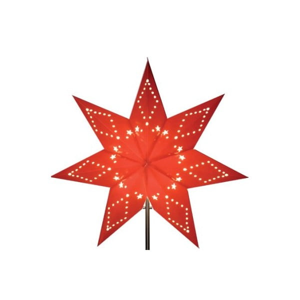 Červená svietiaca hviezda bez kábla Best Season Katabo Paper, 43 cm