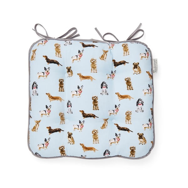 Bavlnený sedák Cooksmart ® Curious Dogs, 43 x 43 cm