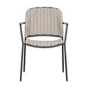 Čierno-béžové kovové záhradné stoličky v súprave 2 ks Taku – Exotan