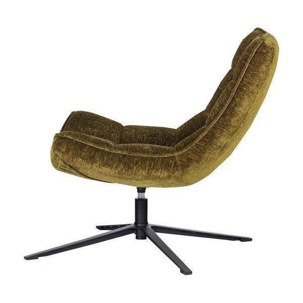 Zelené otočné ženilkové kreslo Maudi – WOOOD-image-3