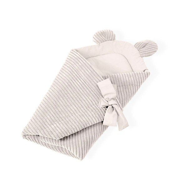 Béžová menčestrová detská zavinovačka 35x65 cm – Meowbaby-image-1