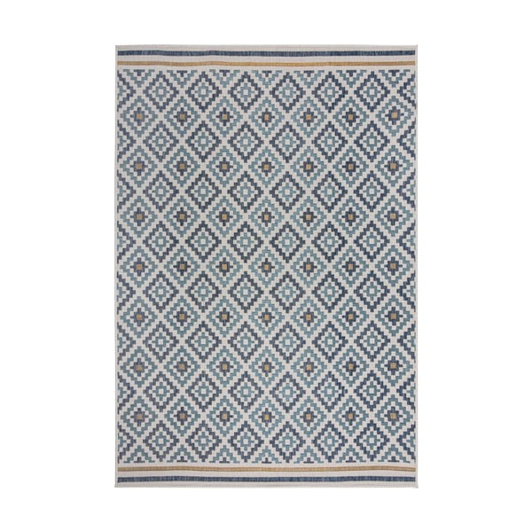 Žlto-modrý vnútorný a vonkajší koberec 120x170 cm Zia Trellis – Flair Rugs