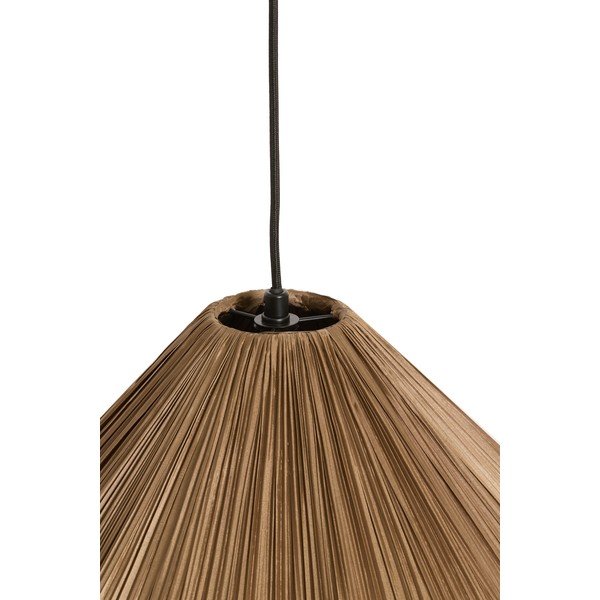 Hnedé závesné svietidlo s textilným tienidlom ø 12 cm Verita – Light & Living-image-3