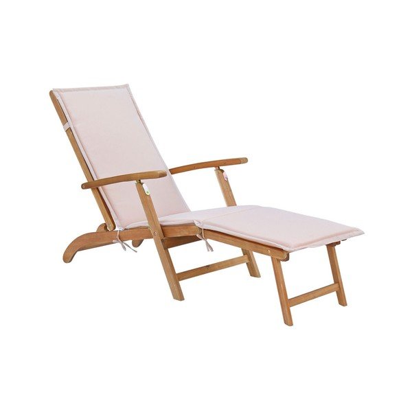 Biele záhradné ležadlo z agátového dreva SOB Garden