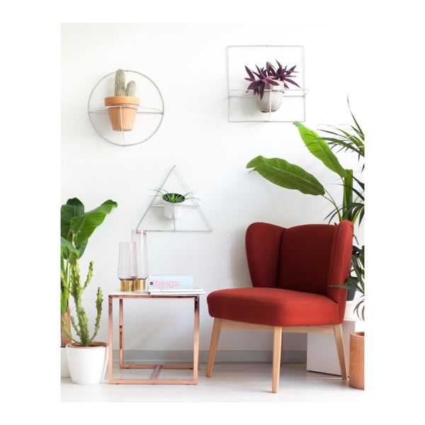 Biely nástenný držiak na kvetináč Really Nice Things Triangle-image-1