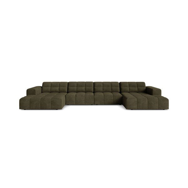 Khaki ženilková rohová pohovka (do tvaru "U") Chicago – Cosmopolitan Design