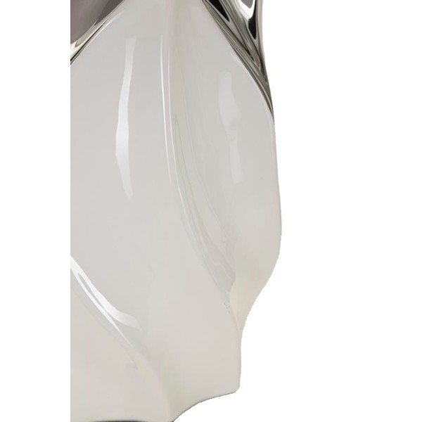 Biela/v striebornej farbe keramická stolová lampa s textilným tienidlom (výška  51 cm) Shiney – Mauro Ferretti-image-3