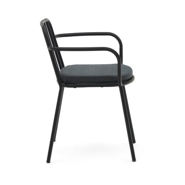 Čierna kovová záhradná stolička Bramant – Kave Home-image-2