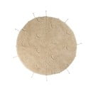 Krémový prateľný ručne tkaný bavlnený okrúhly koberec ø 100 cm Moon Multishape – Lorena Canals